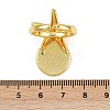 Brass Enamel Adjustable Cuff Rings for Women RJEW-G357-01E-5