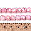 Anti-Tarnish Electroplate Glass Beads Strands EGLA-T021-8mm-15-03-4