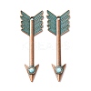 Alloy with Synthetic Turquoise Big Pendants FIND-B055-01L-1