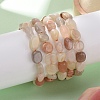 Natural Multi-Moonstone Stretch Beaded Bracelets X-BJEW-K213-C14-2