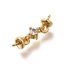 Brass Micro Pave Cubic Zirconia Cup Pearl Peg Bails Pin Pendants KK-K378-67G-2