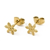 Ion Plating(IP) 304 Stainless Steel Snowflake Stud Earrings for Women EJEW-I281-34G-1