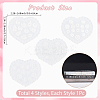 4Pcs 4 Styles Silicone Carved Molds MRMJ-SC0001-47A-2