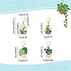 Pot Culture Alloy Enamel Pendant Stitch Markers HJEW-AB00476-2