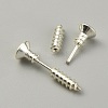 304 Stainless Steel Screw Shape Front Back Stud Earrings STAS-WH0061-23S-3