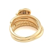 Brass Micro Pave Cubic Zirconia Boy Open Cuff Rings Set for Women RJEW-U002-12G-2