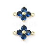 Rack Plating Brass Pave Cubic Zirconia Connector Charms KK-H474-20G-03-1