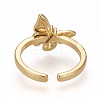 Brass Micro Pave Cubic Zirconia Cuff Rings RJEW-Z003-03G-3