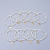 Electroplate Glass Braided Beads Bracelets BJEW-JB04311-1