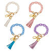 4Pcs CCB Plastic & Acrylic Pendant Decoration HJEW-GO00098-1