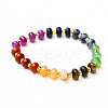 Natural & Synthetic Mixed Gemstone Beads Stretch Bracelets for Women BJEW-B146-01A-1