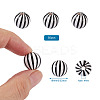 Natural Wooden Beads WOOD-TAC0010-04B-8