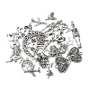 60Pcs 30 Style Tibetan Style Zinc Alloy Charms TIBEP-FS0001-09-3