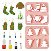  Christmas Theme ABS Plastic Plasticine Tools CELT-TA0001-01-1