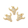 Rack Plating Brass Micro Pave  Cubic Zirconia Pendants KK-B068-24G-2