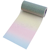 10 Yards Rainbow Color Polyester Tulle Fabric Rolls OCOR-WH0082-136C-1