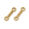 304 Stainless Steel Twisted Rope Links Connector Charms STAS-D211-09G-2