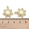 Brass Micro Pave Clear Cubic Zirconia Pendants KK-L213-019G-3