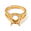 Adjustable Brass Solitaire Ring Settings KK-WH0063-11G-2