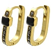 Ion Plating(IP) 304 Stainless Steel Enamel Rectangle Hoop Earrings EJEW-I316-05G-02-1