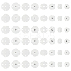 24 Pairs 4 Styles Zinc Alloy Snap Buttons FIND-FG0004-96P-1