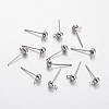 Brass Stud Earring Findings KK-F371-34P-A-2