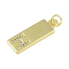 Brass Micro Pave Clear Cubic Zirconia Pendants KK-P266-06G-H-2