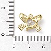 Rack Plating Brass Micro Pave Clear Cubic Zirconia Pendants KK-H463-10G-01-3