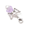 Angel Glass & Shell Pearl Bead Pendant Decorations HJEW-JM02964-5
