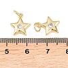 Brass Micro Pave Cubic Zirconia Charms KK-Z146-24G-3