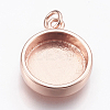 Brass Pendant Cabochon Settings KK-P146-06RG-1