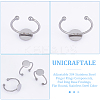 30Pcs Adjustable 304 Stainless Steel Finger Rings Components STAS-UN0059-79A-4