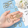 8 Pairs 4 Styles 304 Stainless Steel Oval Hoop Earrings EJEW-SC0001-75-5
