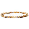 4mm Round Natural Crazy Agate Beads Bracelet for Men LS-KG3069-14-1