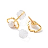 Natural Pearl Stud Earrings for Women EJEW-E303-19G-2