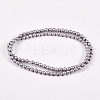 Electroplate Non-magnetic Synthetic Hematite Beads Strands G-J169C-4mm-07-2