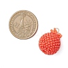 Glass Seed Beaded Pomegranate Pendants PALLOY-MZ00936-2