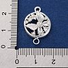 Brass Pave Clear Cubic Zirconia Connector Charms KK-Z066-08S-3