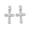 Eco-Friendly Rack Plating Brass Micro Pave Cubic Zirconia Pendants KK-F845-30P-2