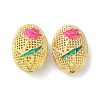 Rack Plating Brass Enamel Beads KK-P276-26C-01G-1