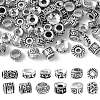 60Pcs 12 Styles Buddhist Theme Tibetan Style Zinc Alloy Spacer Beads FIND-CJ0002-20-3