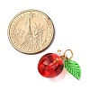 8Pcs Baking Paint Transparent Glass Charms PALLOY-JF04490-2