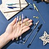 8Pcs 8 Colors Alloy Bracelet Tool Jewelry Helper Beadable Alligator Clip AJEW-YW0002-08-5