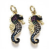 Brass Micro Pave Cubic Zirconia Pendants LS-ZIRC-N039-069-NF-1