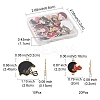 30Pcs 8 Styles Alloy Enamel Links ENAM-FS0002-50-4