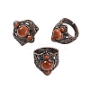 Synthetic Goldstone Retro Finger Rings RJEW-B067-01R-16-1