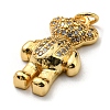 Brass with Cubic Zirconia Pendants KK-K341-30G-4