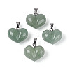 Natural Green Aventurine Chunky Pendants G-T143-19F-1