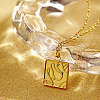 304 Stainless Steel Square Pendant Necklace LS-CP3503-1-2