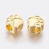 Tibetan Style Zinc Alloy Dog Paw Prints European Beads MPDL-R038-008G-RS-2